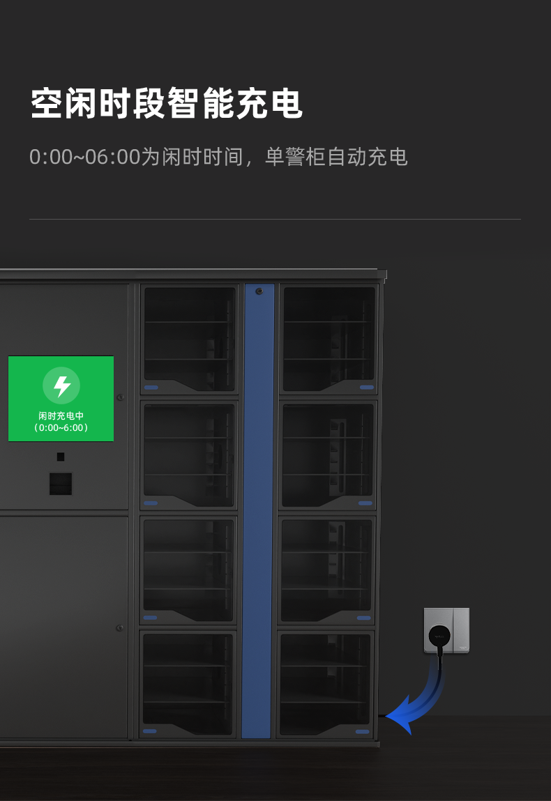 智能單警裝備柜支持空閑時(shí)段智能充電